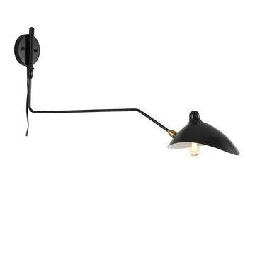 Frank 35" Iron Retro Swing LED Wall Sconce - JONATHAN Y